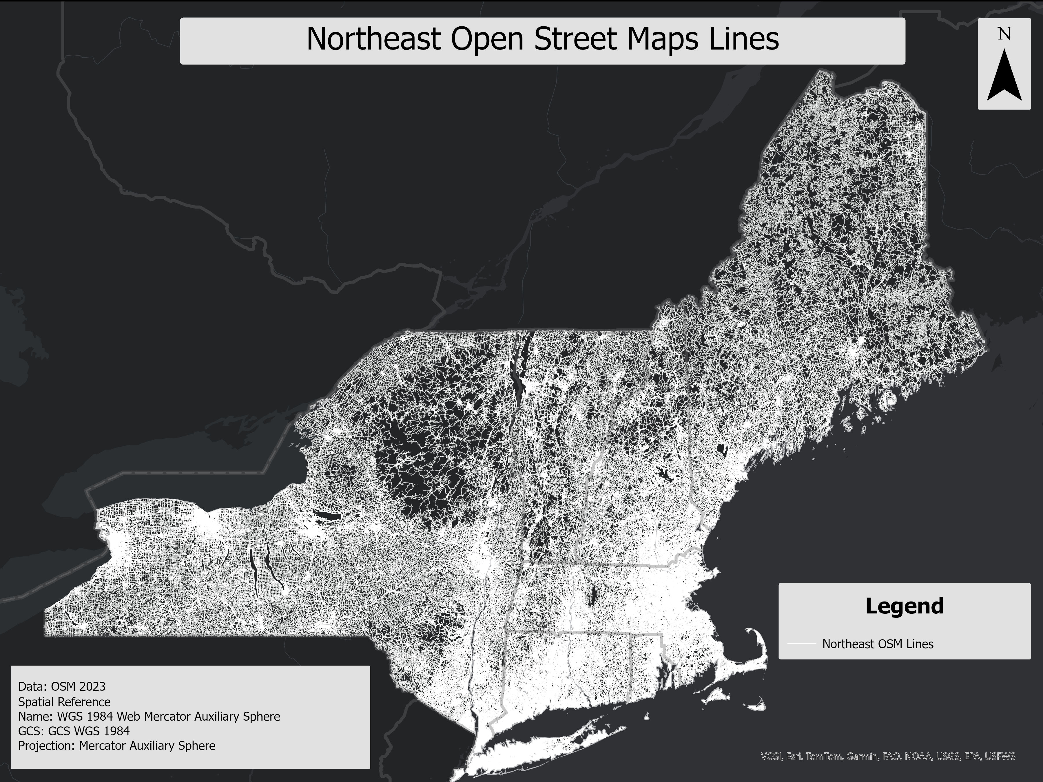 line features from OpenStreetMap