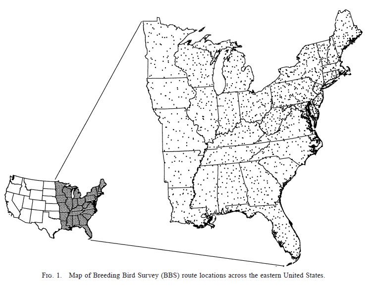 Thumbnail for Relationships among North American songbird trends, habitat fragmentation, and landscape occupancy