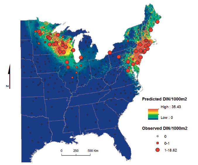 Thumbnail for Human risk of infection with Borrelia burgdorferi, the lyme disease agent, in eastern United States