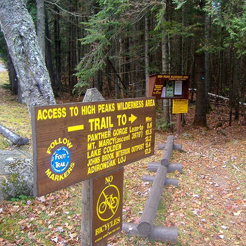 image of trail head sign