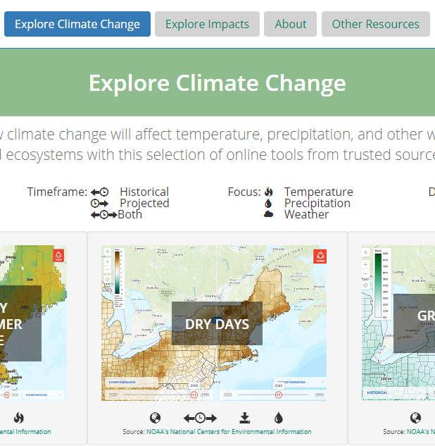 thumbnail of the climate connection web page