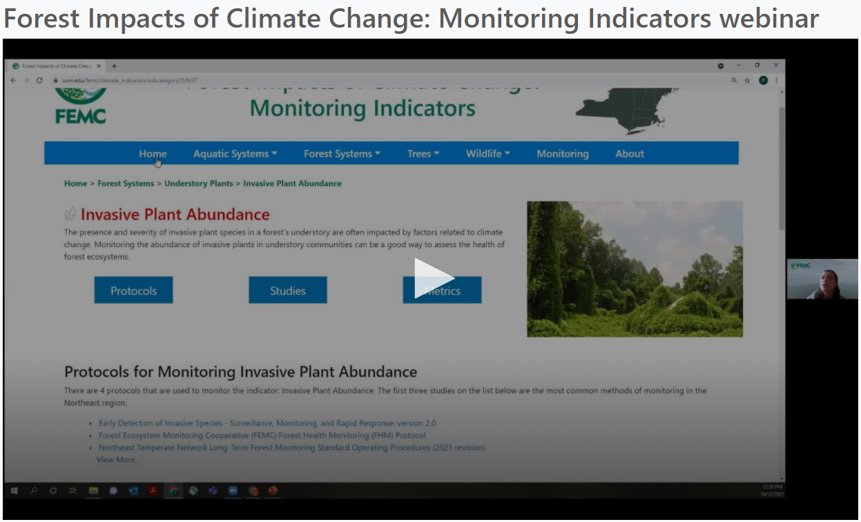 Thumbnail of climate indicators webinar